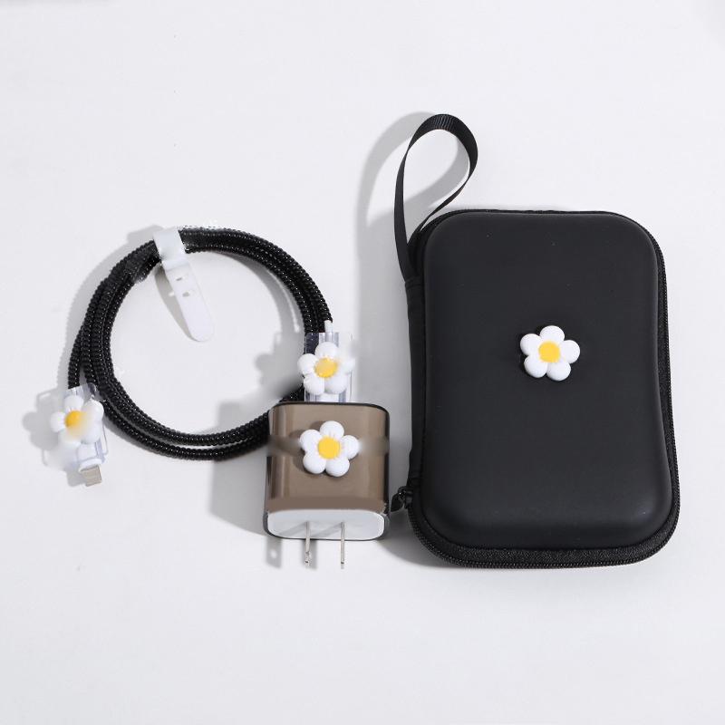

6Pcs Ins Cable Protector For Iphone Ipad 18W/20W Charger Protective Case With Storage Bag Cable Management Wire Cord Organizer as the picture