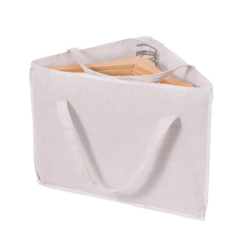 Triangle Space Save Hanger Organizer with Handle Rack Waterproof Portable Storage Bag for Convenient Closet Clothes Organizer