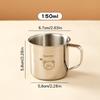 Mini Cute Children Mug With Handle  Durable Anti Drop 304 Stainless Steel Milk Coffee Cup Anti Scalding Drinking Cup Drinkware