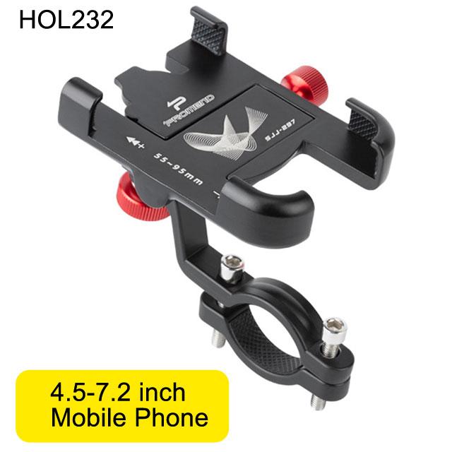 NEWBOLER MTB Phone Mount Stand Bicycle Holder 360° Rotatable Aluminum Adjustable Bike Phone Holder Non-slip Cycling Bracke HOL232
