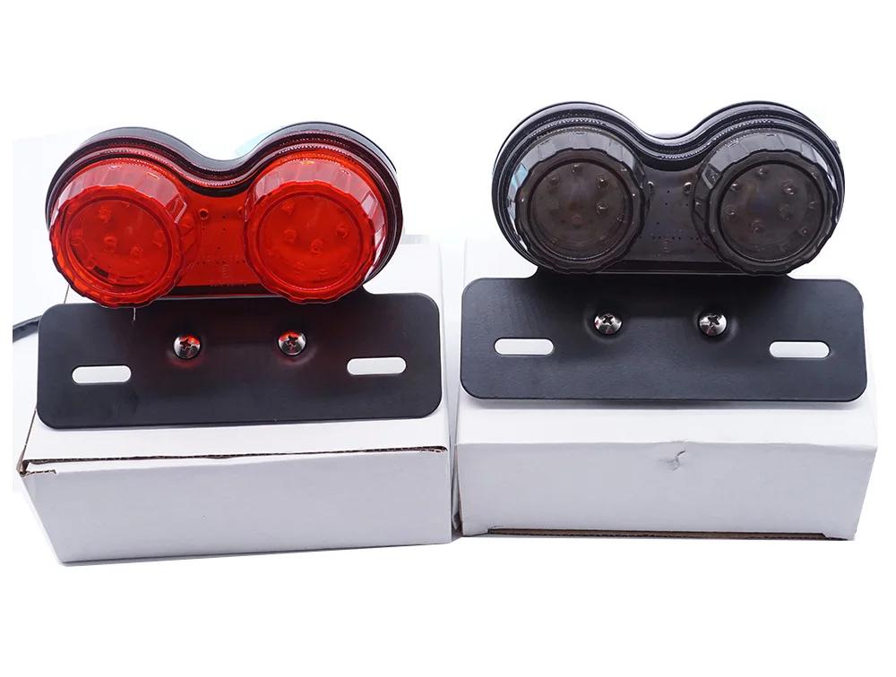 Universal Motorcycle Led Taillight Rear Brake Light License Plate Light Turn Signal Indicator Light Assembly