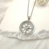 Rotatable Compass Niche Design Light Luxury Adventure Bone Chain Necklace Pendant