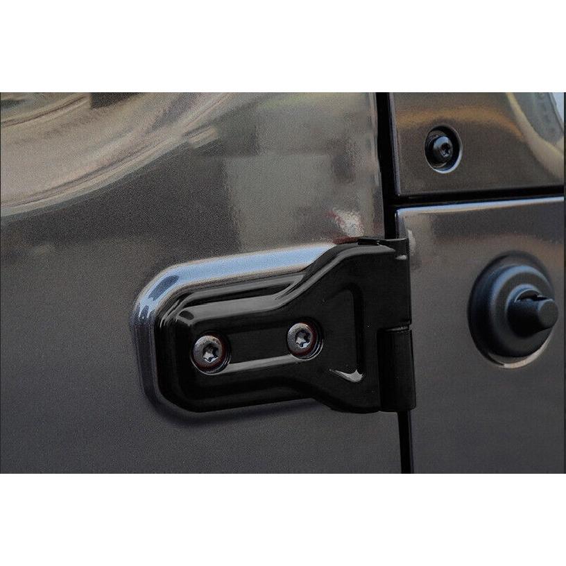For Jeep Wrangler JL 18-2024 Glossy Black Exterior Car Door Hinge Cover 8PCS