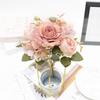1/5pcs Artificial Rose Peony Bouquet High Quality Fake Flowers Festival Home Decor Diy Plants Arrangement Wedding Decora Bonsai