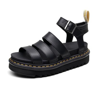 Sandalias de plataforma nuevas de verano Botas Martin suela cosida a mano Chanclas frescas Playa