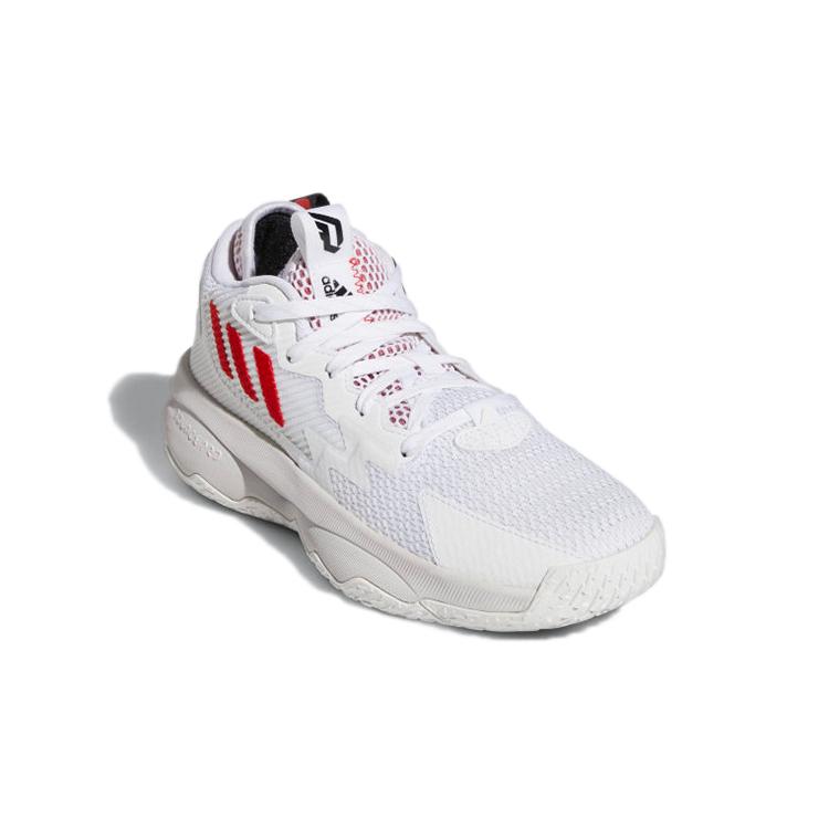 New Adidas D Lillard 8 J Wear Resistant Mid Top Children's Basketball Shoes White Teenagers GY2908