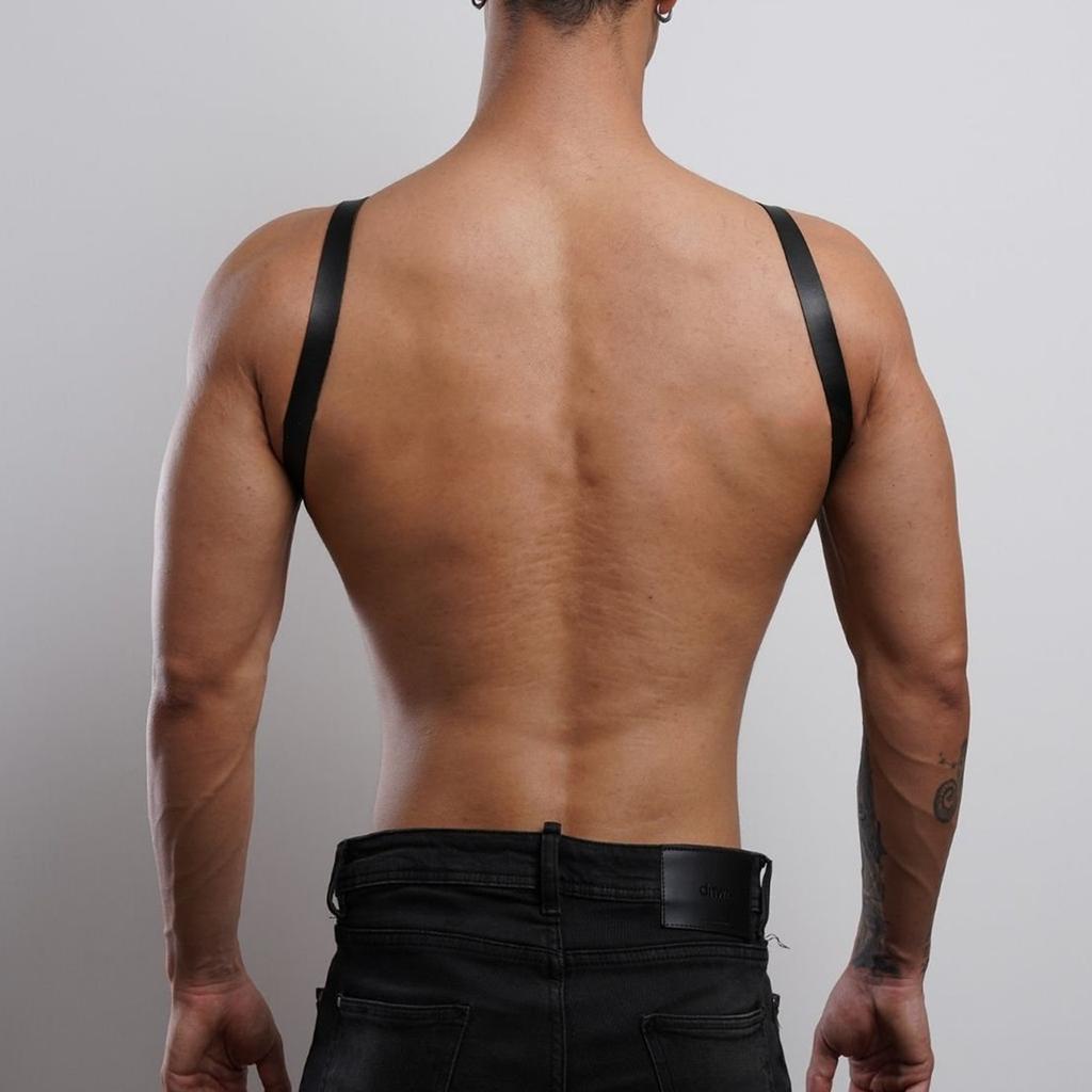 Heren Leren Bretels Riem Lichaam Bondage Riemen Mode Verstelbare Bretels Bretel Met Punk Harnas Riemen Exotisch Accessoire