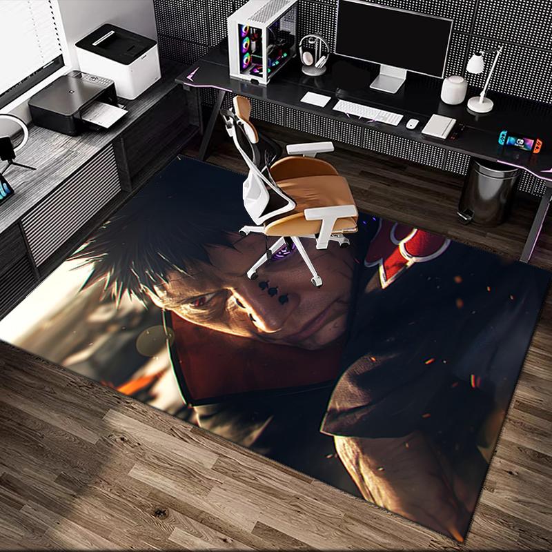 1pc Office Printed Area Carpet, naruto Rug, Home Sofa Chair Mat For Christmas and Halloween Décor