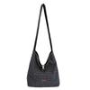 Korean Version of the Trend Plaid Tote Bag 2025 Autumn New Fashion Literary Style Shoulder Bag Trend Simple Double-sided Bag