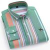 Men's 100% Cotton Oxford Long Sleeve Embroidered Casual Shirt