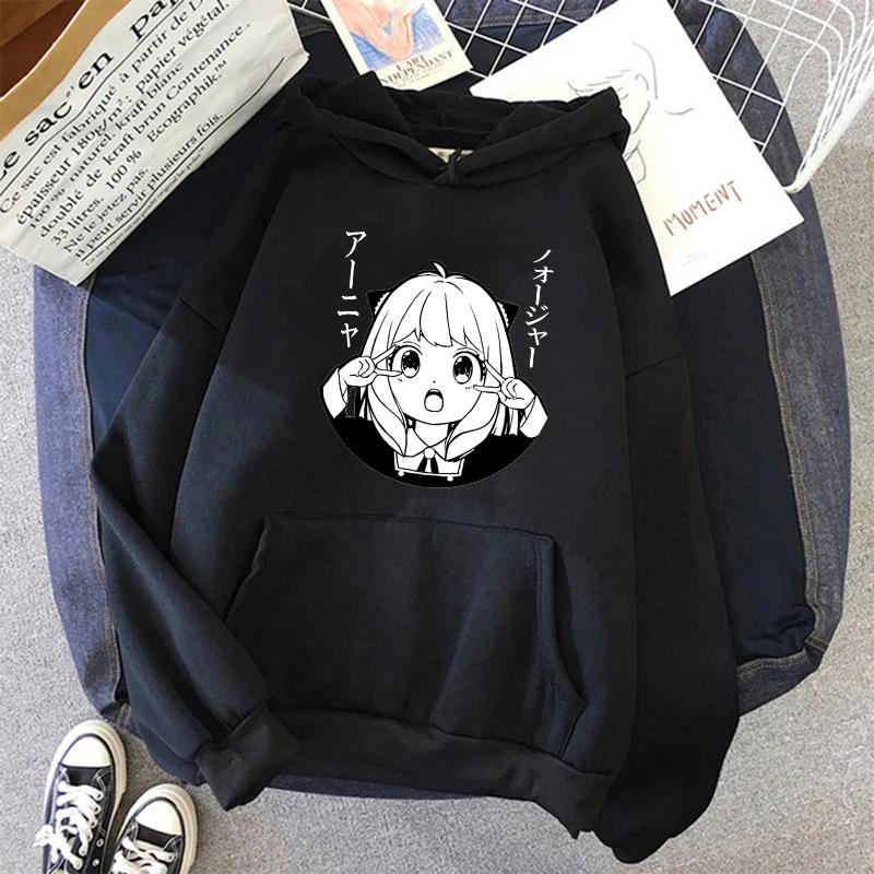 Unisex SPY X FAMILY Anya Forger Harajuku Kawaii Manga Spyxfamily Hoodie Casual Streetwear Anime Graphic Sweatshirt Hoody