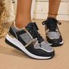 Fashion 2025 Women Sneakers Platform Shoes Leather Patchwork Casual Sport Lightweight Shoes Ladies Outdoor Running Comfortable Shoes