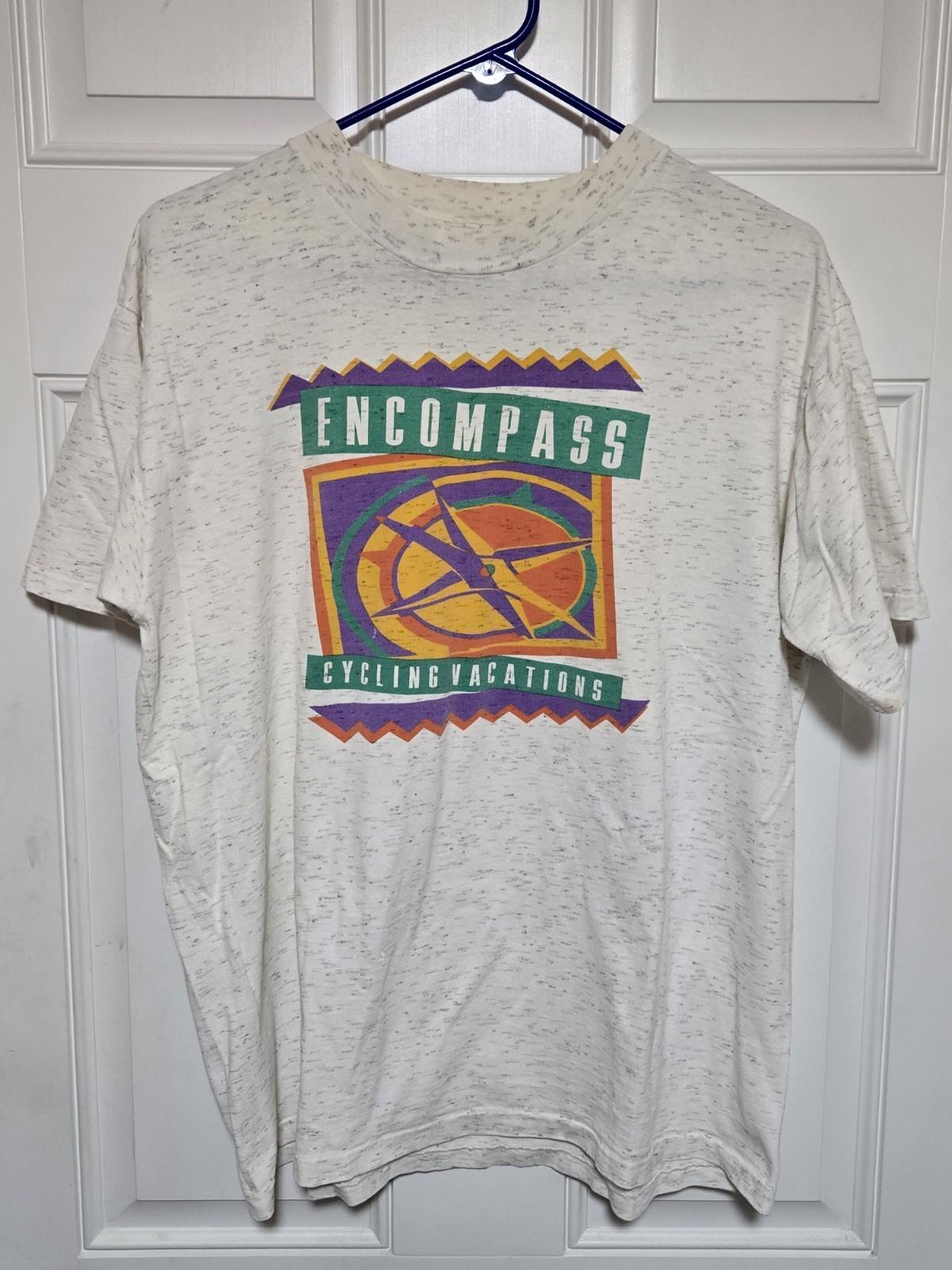 Vtg Encompass Cycling Vacations Shirt Mens Size Large Oneita Power-T Tag Unisex T-Shirt XXXL
