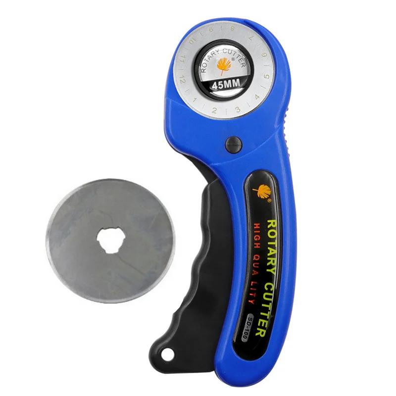 45mm Leather craft Rotary Cutter Leather Cutting Tool Leather Craft Fabric Circular Blade Knife DIY Patchwork Sewing Quilting