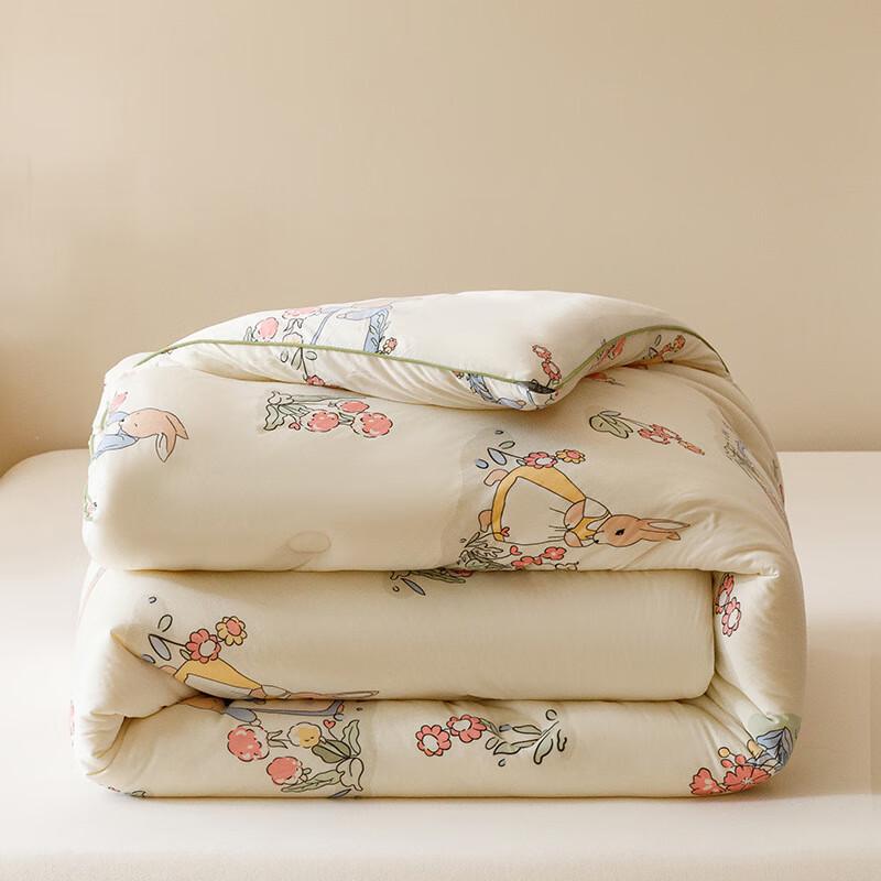 

LISM Floral Knit Cotton Soybean All-Season Quilt