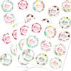 90pcs Ramadan Floral Moon Paper Sticker Eid Mubarak Gift Lable Seal Sticker Islamic Eid Al-fitr Party Celebration Party Supp