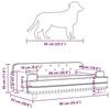 VidaXL Dog Bed, Pet Sofa with Wooden Frame, Basket for Puppies Indoor House, Cream 171877