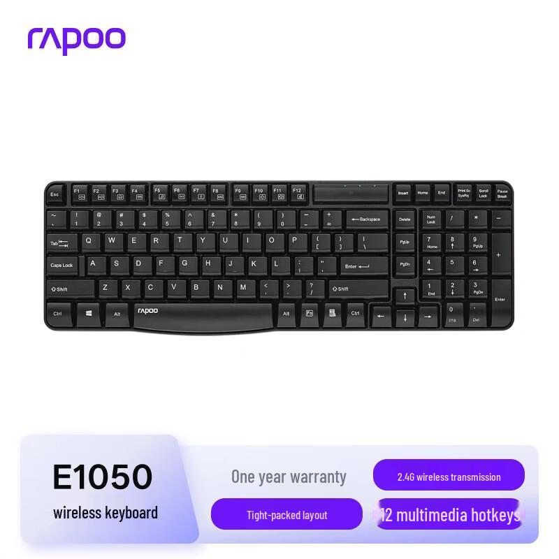 

Rapoo E1050 Wireless Compact Keyboard