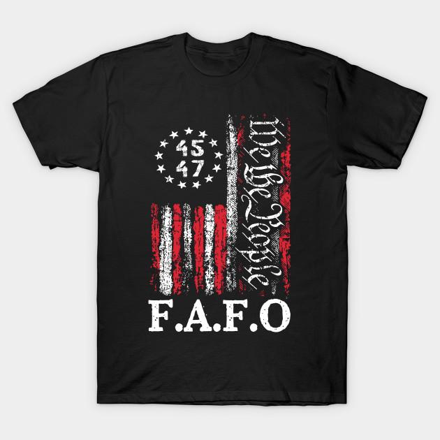 

Men Black Print T-shirt Fafo 45 47 We The People Trump 2025 Political Usa No-Cut Transfer Paper Print Cotton Tshirt 2XL чорний