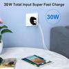 30W Fast Wall Charger - iPhone - 2 USB Ports - Black - Compatible iPhone 16 - Secure