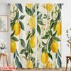 2pcs,2D Plane Printing Light Filtering Curtains Lemon Delight Versatile 100% Polyester (without Rod) Gifts Ldeal for Bedroom,