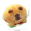 Kawaii Capibara Hamburg Plush Keychain Kapibara Cute Bag Pendant Soft Capybara Burger Stuffed Doll Gift Plush Backpack Charm