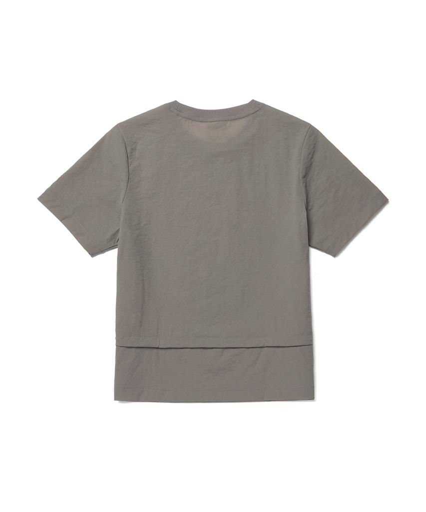 SNOWPEAK APPAREL Minute Women'S String Short Sleeve T-Shirt (S26Mwfts73) Vintage Gray