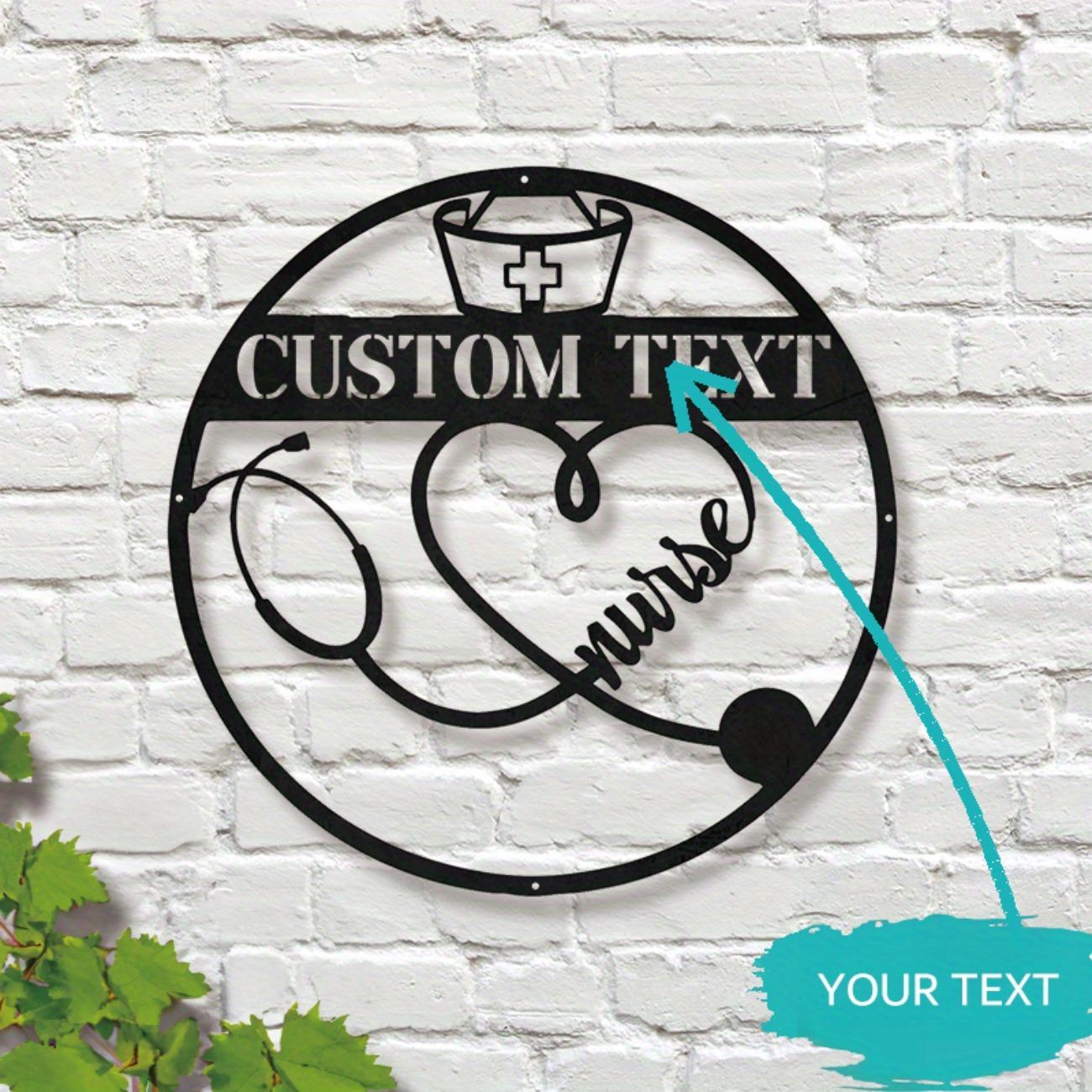 

Custom Modern Metal Wall Art Nurse Gift LPN Decor Doctor Plaque M чёрный
