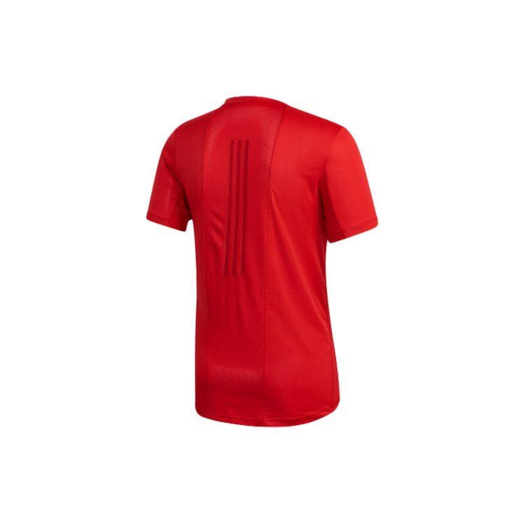 Adidas Soccer Training Sports Crew Neck Short Sleeve T-Shirt Men Tops Light-Crimson FM2102