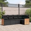 VidaXL Garden Lounge Set with Cushions 5 Pcs, Patio Sofas, Patio Furniture Set, Outdoor Furniture, Black 3260025