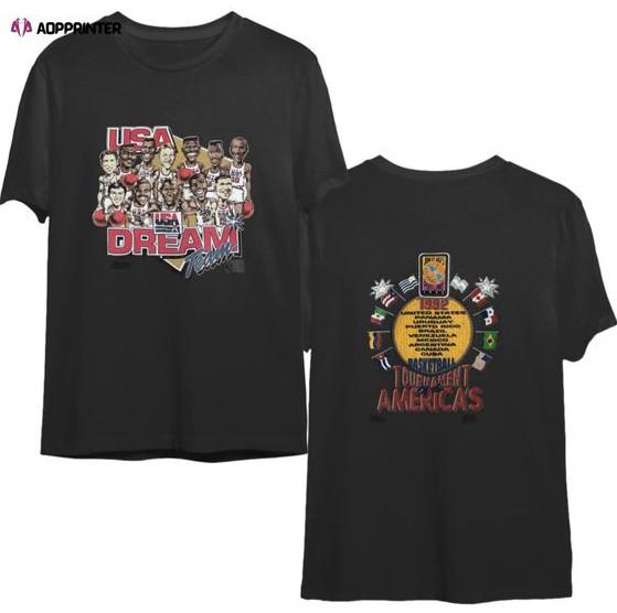 Vintage 1992 USA Dream Team Basketball Barcelona Olympics Salem T Shirt
