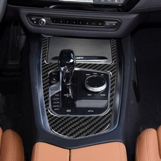 Bright Carbon Fiber Car Center Control Panel Stick Cover For BMW Z4 G29 19-22