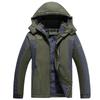 Men’s Plus Size Fleece-lined Windproof Outdoor Cotton Jacket