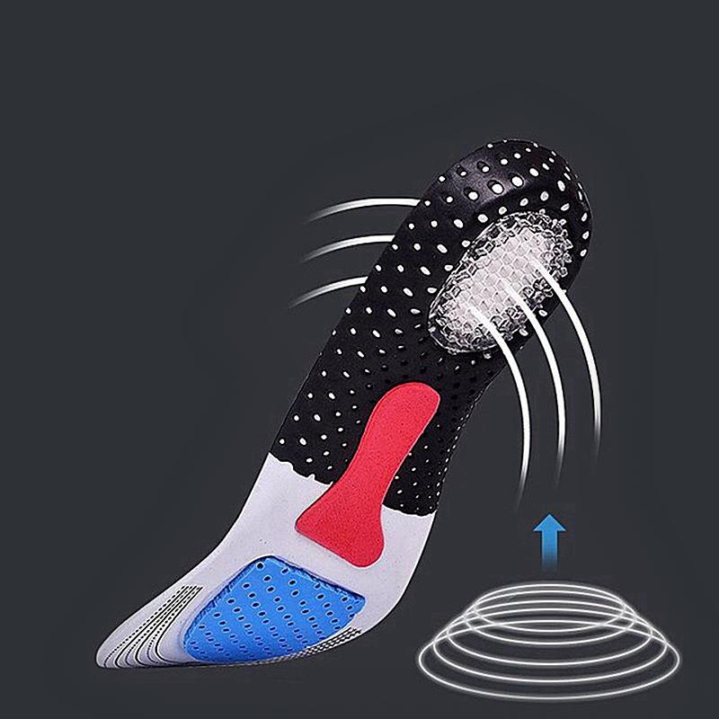 1Pair Silicone Insoles for Shoes Insole arch support Unisex Thickening Shock Absorption Sport Shoes Pads Comfortable Soft Insole