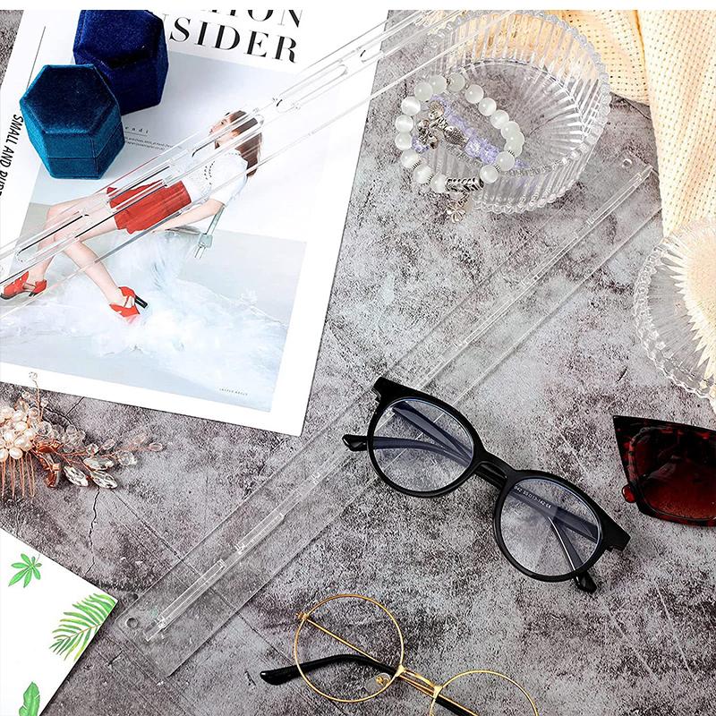 1Pcs Sunglasses Storage Rack Wall Mounted Glasses Rack 7 Holes Acrylic Hooks for Glasses Organizer Home Door Hook Glasses Hanger