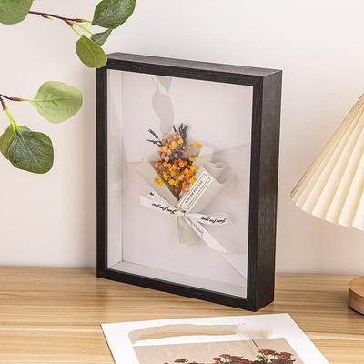 3D Holz Bilderrahmen Tiefe 3cm 5cm Trockenblumen Präparatehalter Handgefertigt DIY Handarbeit Display Foto Rahmen Heimdekoration