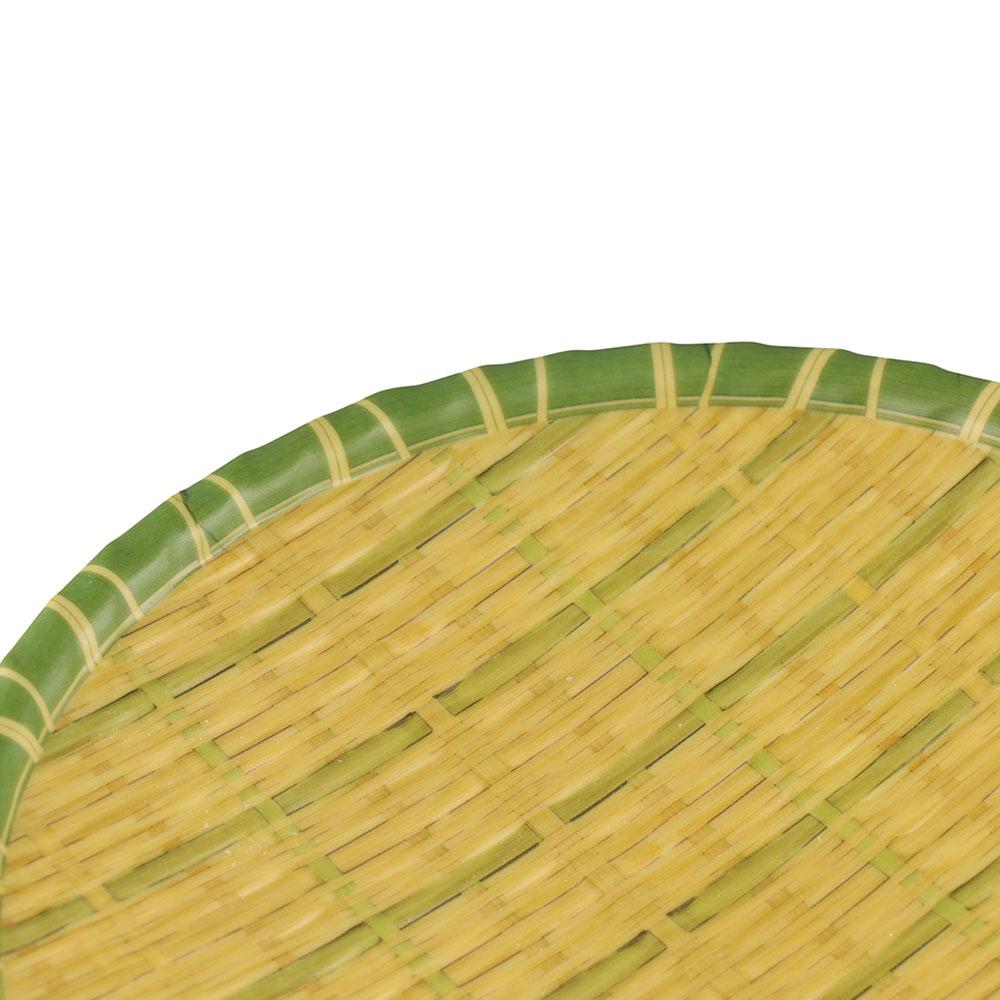 Imitation Bamboo Weaving Barbecue Plate Multiple Styles Vegetable Fruit Tray Serving Plate Home