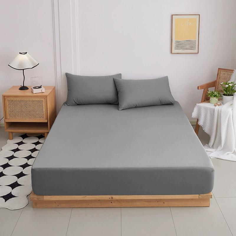 Napínací prostěradlo s gumičkou Jednobarevný chránič matrace pro jednolůžkové, dvoulůžkové a king postele 100% bavlna