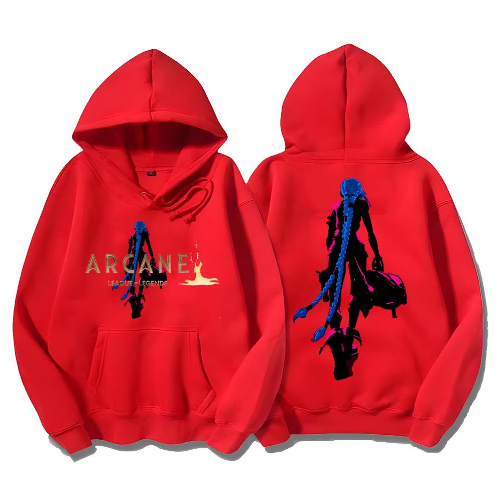 Arcane Hoodies Jinx Classic Aesthetic Print Clothing Autumn Winter Simple Sweatshirts Women Men Y2K Pullovers Clothing