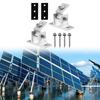 2x Solarmodul-Montagehalterungen Stütze, Aluminiumlegierung Einfache Installation Schrauben Beschläge Neigungswinkel