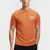 Fila Letter Print Knitted Sports Short Sleeve T-Shirt Men Tops Coral Gold A11M417104F-OR