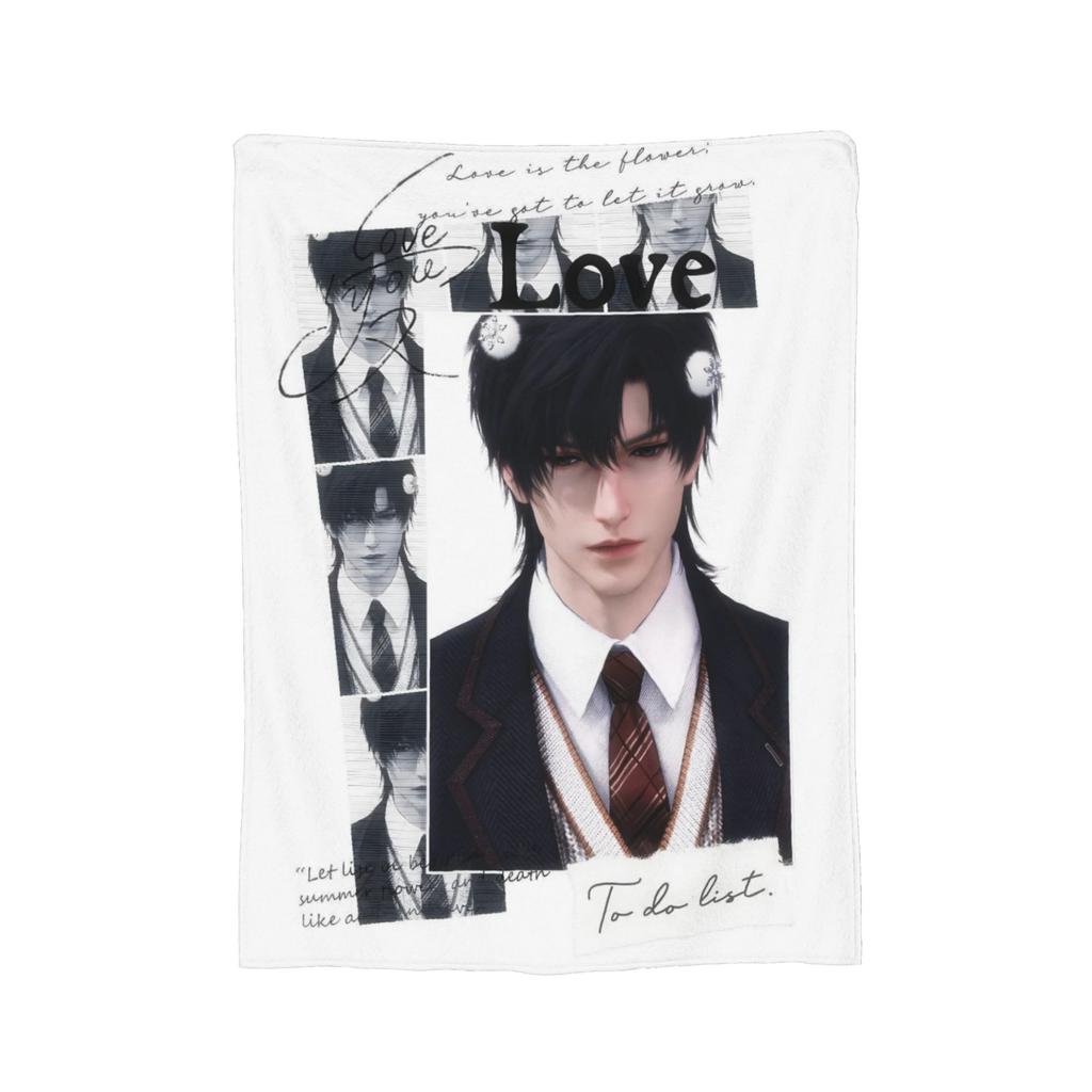 Love And Deepspace Zayne Blanket Flannel Winter Multi-function Soft Throw Blanket for Home Travel Bedding Throws