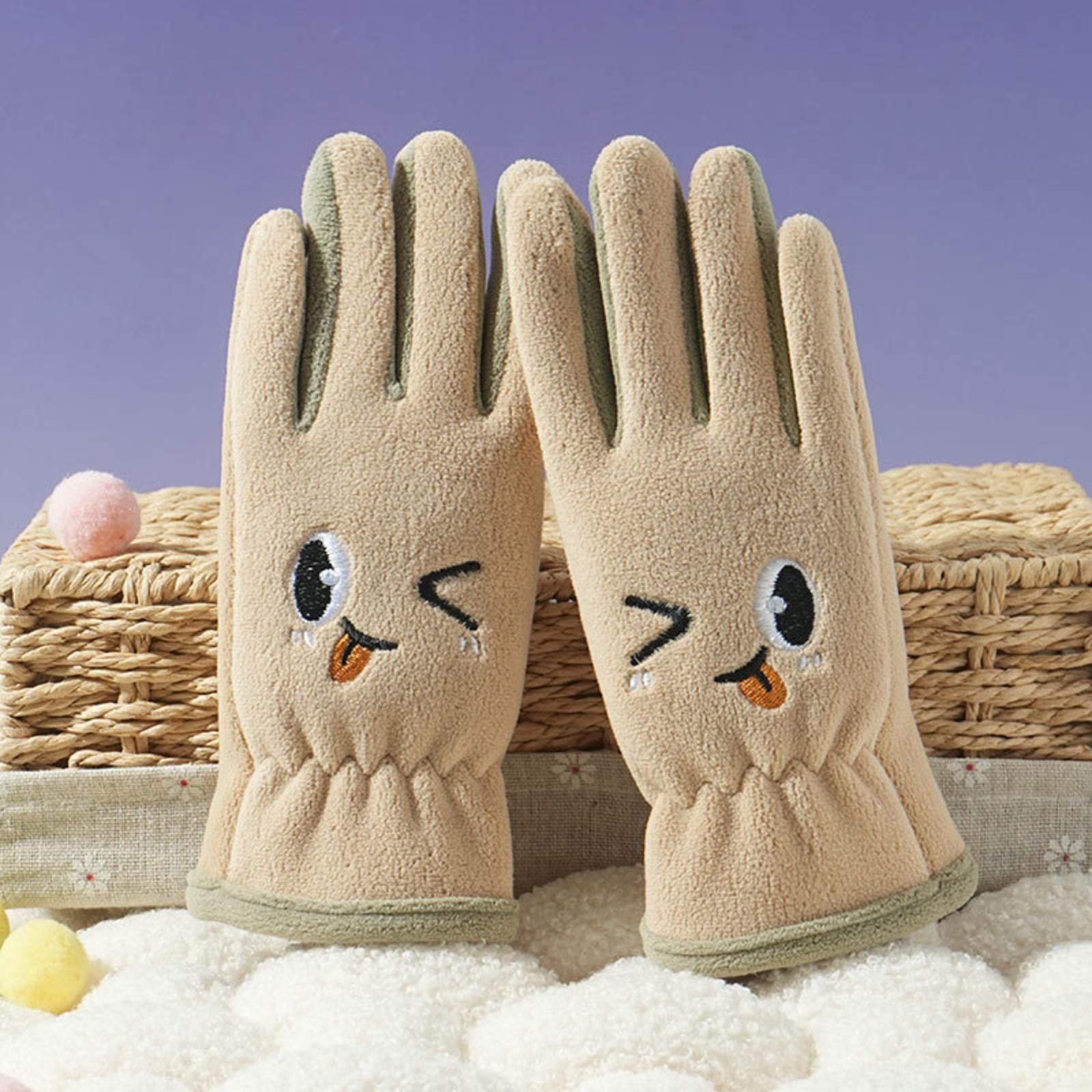 

Детские теплые перчатки плюс флисовые перчатки, защищающие от холода One Size