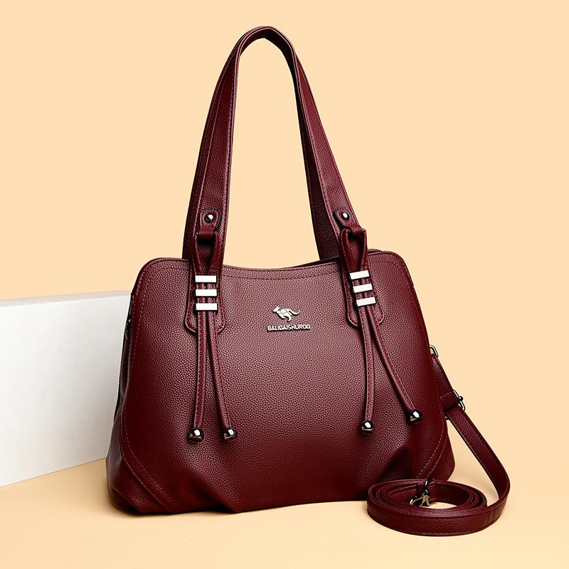 Taška pro ženu středního věku Tote Velká kabelka Kabelka crossbody pro matku Měkká kůže