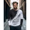 Herren T-Shirt Mode Colorblock 3D Druck Tee Outdoor Laufen Fitness Sport Langarm Herbst Lässig Rundhals Locker Atmungsaktiv Oberteil