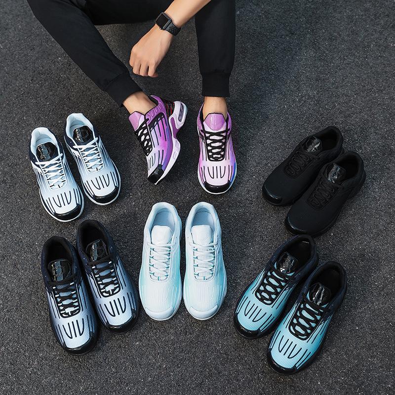 Factory Direct Sales Casual Shoes Men's Shoes 2025 New Korean Version Air Cushion Low-top Running Sports Shoes Men's and Women's Trendy Shoes