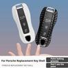 Pour Porsche Boxster Cayman Panamera Cayenne 911 Housse de Clé de Voiture 918 997 991 Étui à Clés en Fibre de Carbone Accessoires de Voiture Housse de Protection