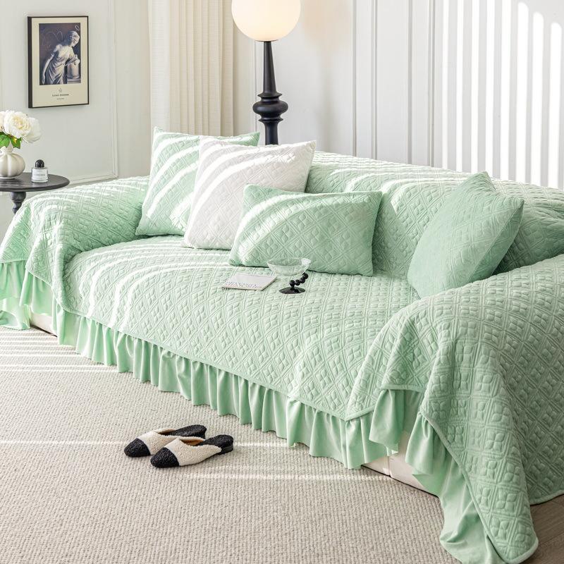 

Утолщенный флис, стеганая юбка, чехол для дивана, полотенце, чехол для дивана, пылезащитный чехол, цельное одеяло для диванной подушки, против царапин 177*130cm