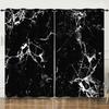 Curtains Nordic Style Marble Texture Bedroom Curtains Digital Printing Blackout Curtains No Punching