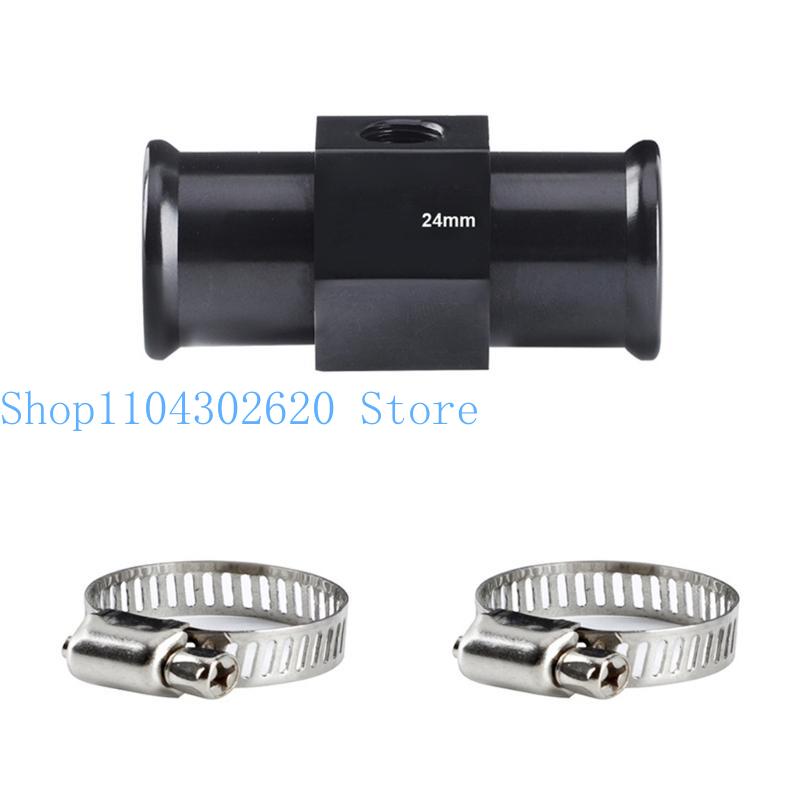 652F 18/20/22/24/28/30/32/34/36/38/40MM Radiator Adaptor Water Temp Gauge Temp Hose Adapter Attachment Hose Clamps